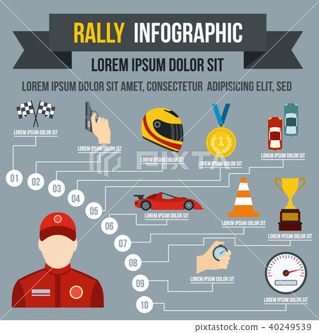 Rally infographic, flat style Rally infographic, flat style 40249539