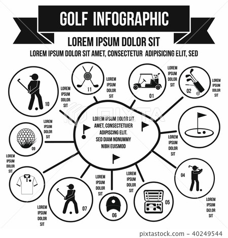 Golf infographic, simple style Golf infographic, simple style 40249544