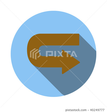 Return arrow icon, flat style 40249777