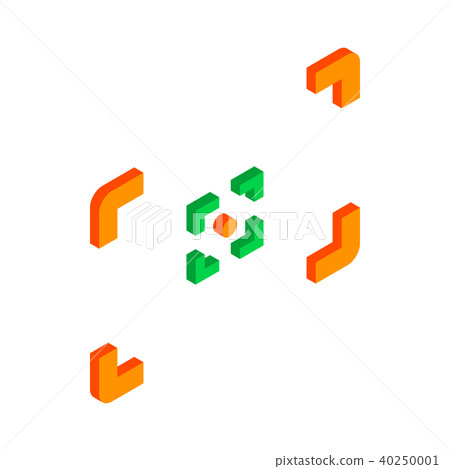 Camera viewfinder icon, isometric 3d style Camera viewfinder icon, isometric 3d style 40250001