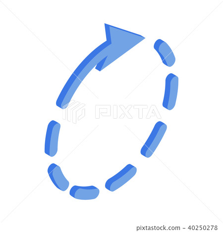 Loading circle sign icon, isometric 3d style Loading circle sign icon, isometric 3d style 40250278