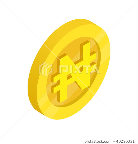 Gold coin with nairas sign icon - Stock Illustration [40250351] - PIXTA