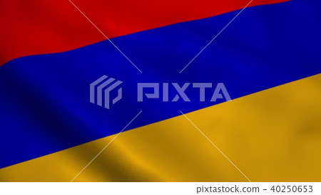 Realistic Armenia flag. 3D rendering 40250653