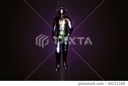Astronaut in an unusual costume.. 3D rendering 40251109