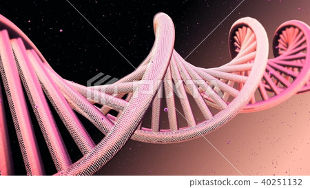 model of DNA strands. 3D rendering 40251132
