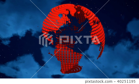 Planet Earth on the clouds background. 3D rendering Planet Earth on the clouds background. 3D rendering 40251195