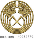 Family crest holding rice gold 40252779