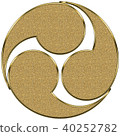 Family crest threesome kamon gold 40252782