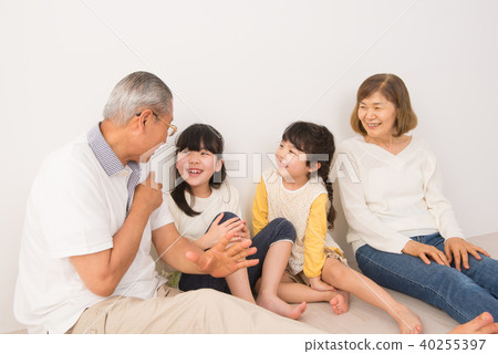 Senior grandchild family family image Senior grandchild family family image 40255397