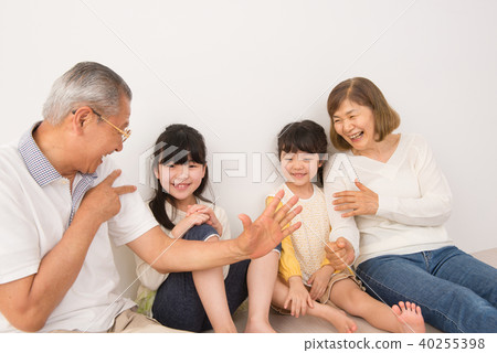 Senior grandchild family family image Senior grandchild family family image 40255398