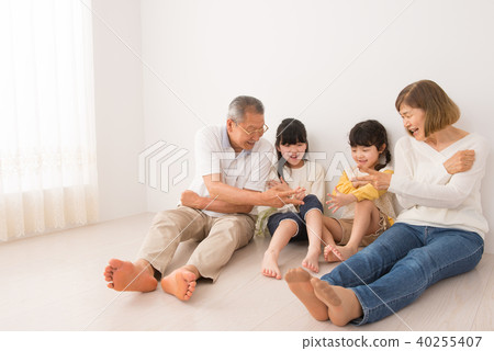 Senior grandchild family family image 40255407