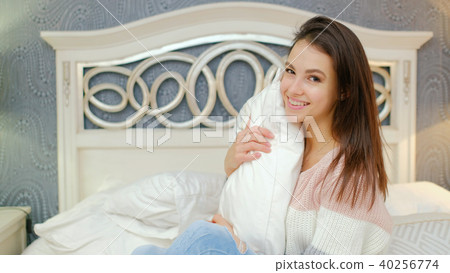 happy leisure carefree relaxed girl flirt smile happy leisure carefree relaxed girl flirt smile 40256774