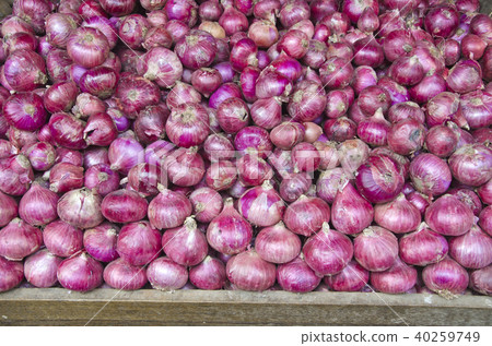 red onion background in asia market 40259749