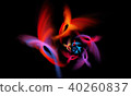 Abstract fractal in the form of fishes moving  40260837