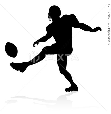 Silhouette American Football Player Silhouette American Football Player 40262065