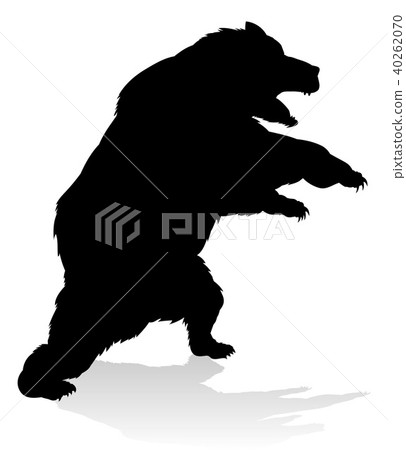 Bear Grizzly Silhouette-插圖素材 [40262070] - PIXTA圖庫