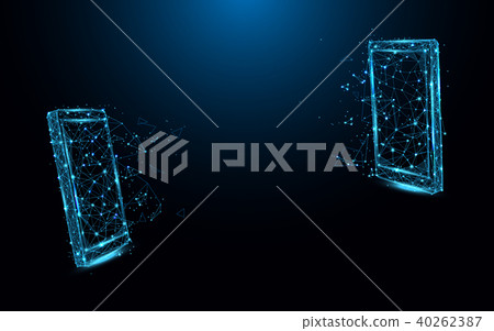 Smartphone form lines and triangles, point. Smartphone form lines and triangles, point. 40262387