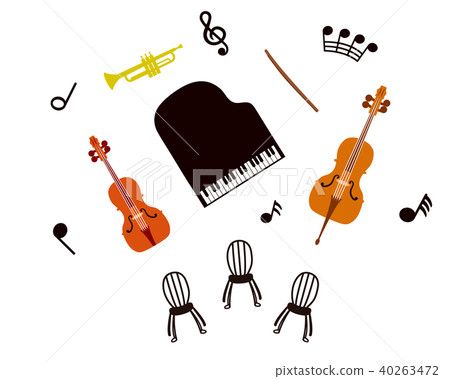 Musical instrument illustration material Musical instrument illustration material 40263472