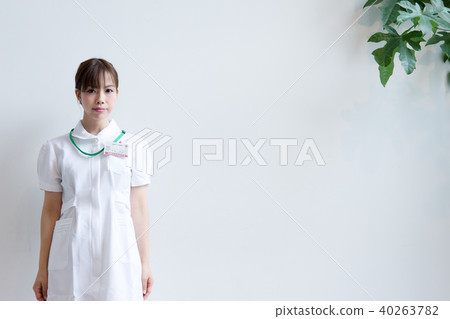 Japanese Female Nurse Stock Photo