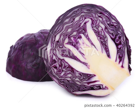 Purple cabbage isolated on white background 40264392