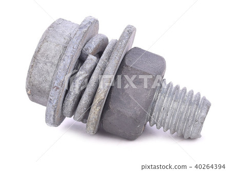 bolt and nut isolated on white background 40264394
