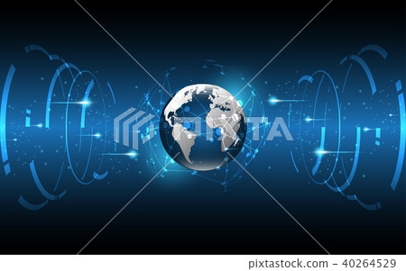 Global network connection World map technology Global network connection World map technology 40264529