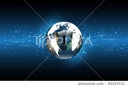 Global network connection World map technology 40264531