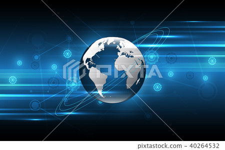 Global network connection World map technology Global network connection World map technology 40264532