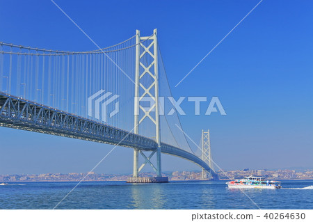 晴天，明石海峽大橋 40264630