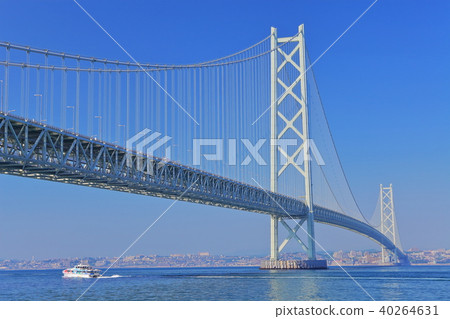 晴天，明石海峽大橋 40264631