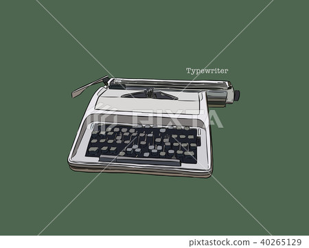 typewriter, hand draw vector. typewriter, hand draw vector. 40265129