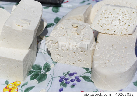 Traditional white and soft cheese. 40265832