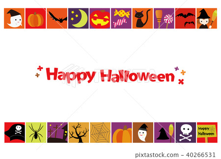 萬聖夜材料框架背景明信片線 40266531