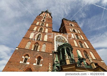 Brick church of Saint Mary in Krakow, Poland Brick church of Saint Mary in Krakow, Poland 40269308
