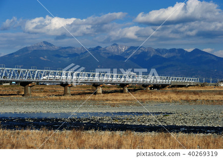 Shizuoka Prefecture Fuji City Fujikawa Iron Bridge Shinkansen 40269319
