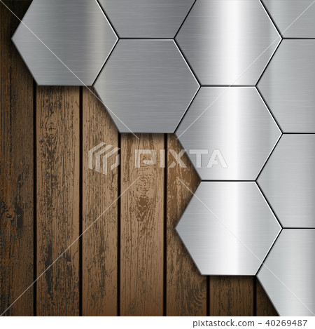 Texture of brushed metal honeycombs Texture of brushed metal honeycombs 40269487