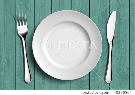White ceramic plate White ceramic plate 40269504