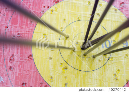 Archery target with arrows on it. Success concept Archery target with arrows on it. Success concept 40270442