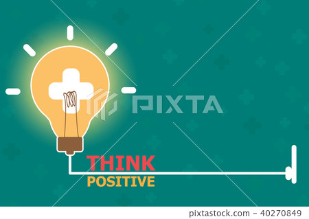 Vector of positive thinking on a green background - Stock Illustration ...