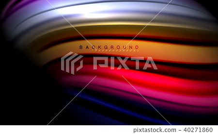 Abstract wave lines fluid color stripes 40271860