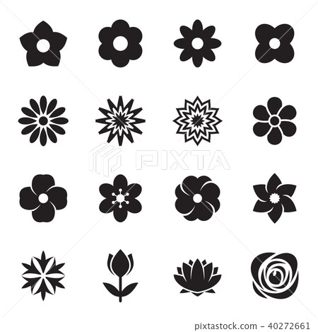 Flower icons. Vector illustration 40272661