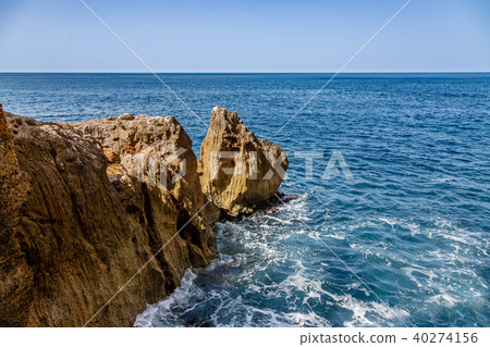 At the entrance to Neptune's cave, Sardinia 40274156