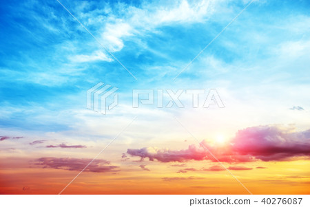 Sunrise summer sky panorama Sunrise summer sky panorama 40276087