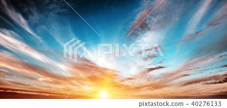 Sunrise summer sky panorama 40276133