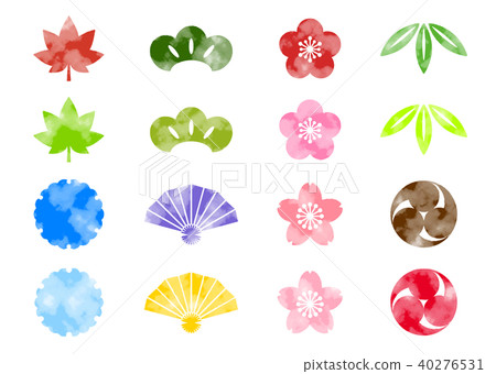 Sum icon watercolor Sum icon watercolor 40276531