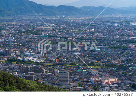 《山梨縣》俯瞰甲府盆地 40276587