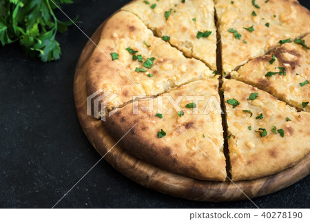 Georgian traditional flatbread khachapuri Georgian traditional flatbread khachapuri 40278190