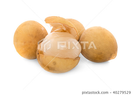 tropical fruit longkong (Lansium) on white tropical fruit longkong (Lansium) on white 40279529