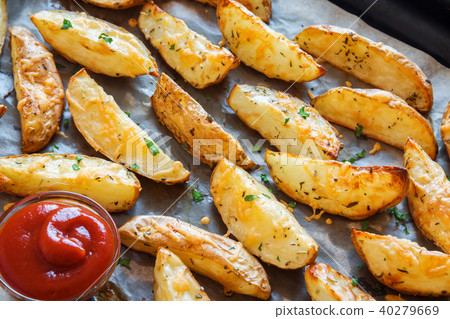 Baked potato wedges Baked potato wedges 40279669
