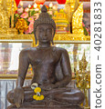 buddha carving wood 40281833